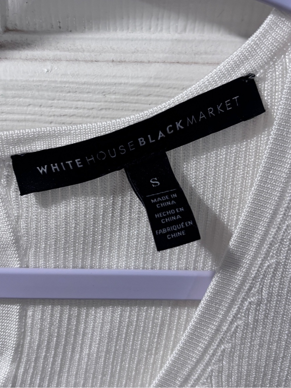 White House Black Market Ribbed Knit Tank Top - Picture 4 of 9